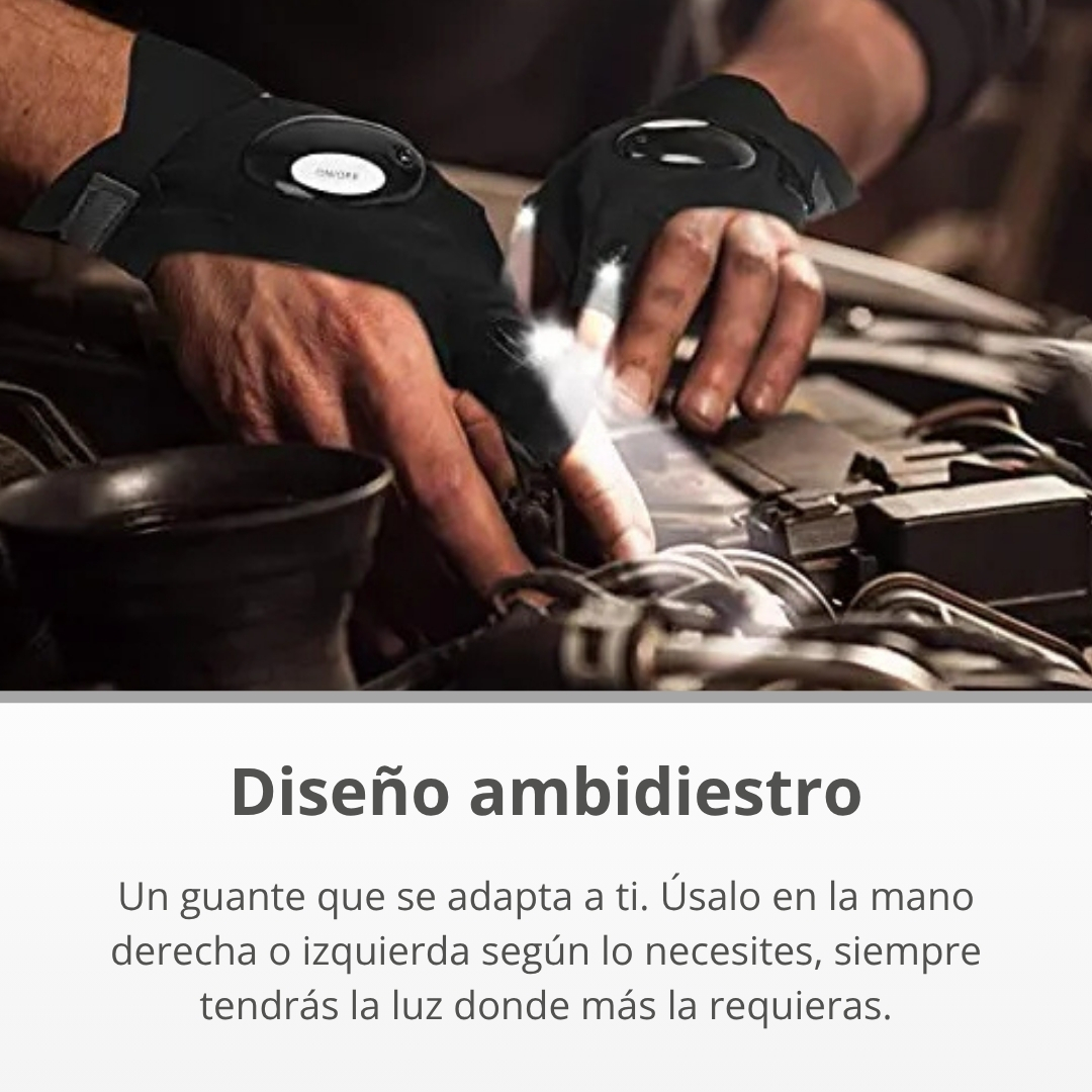 Miniatura 4 de GUANTES CON LUZ LED IMPERMEABLE MULTIUSO